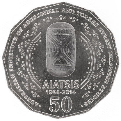 2014 50c Coin - 50th anniversary of AIATSIS - Uncirculated