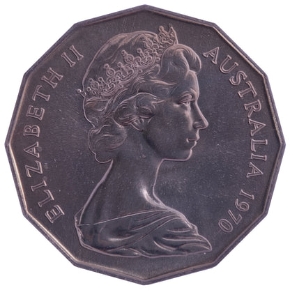 1970 50c Coin - Captain Cook's Bicentenary - Specimen Strike