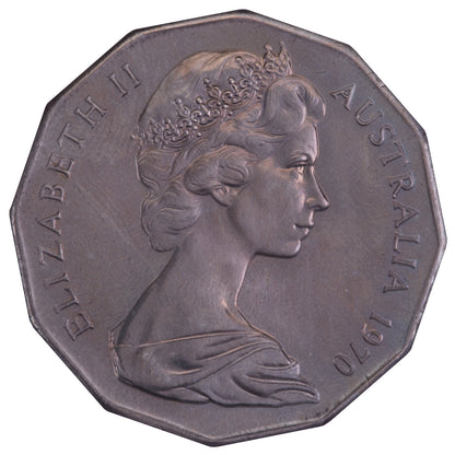 1970 50c Coin - Captain Cook's Bicentenary - Specimen Strike