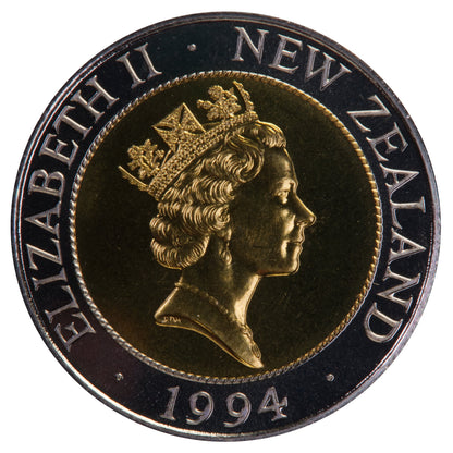 1994 New Zealand 50c Coin - HMS Endeavour - Uncirculated