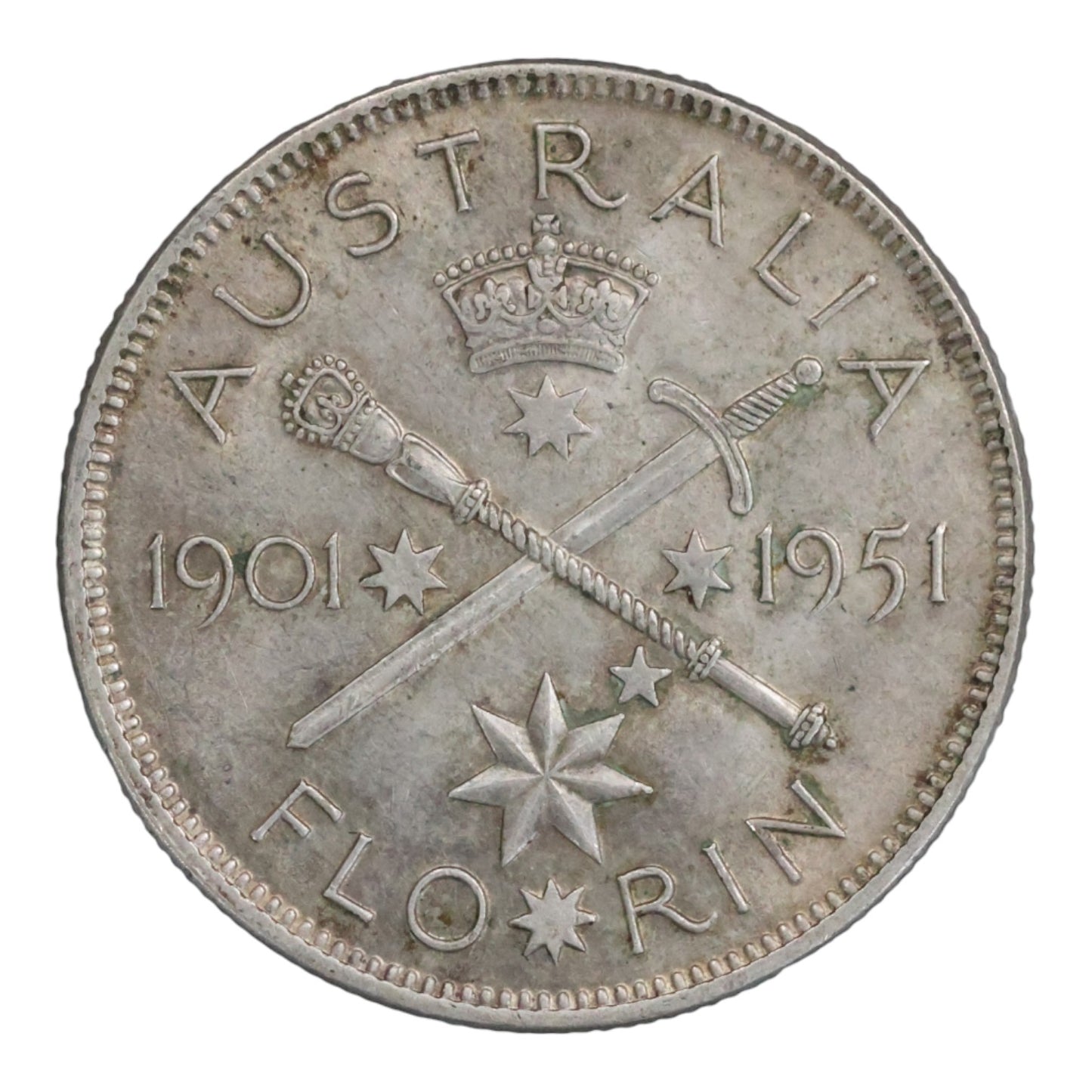 1951 Australian Florin - Federation Florin - Extremely Fine