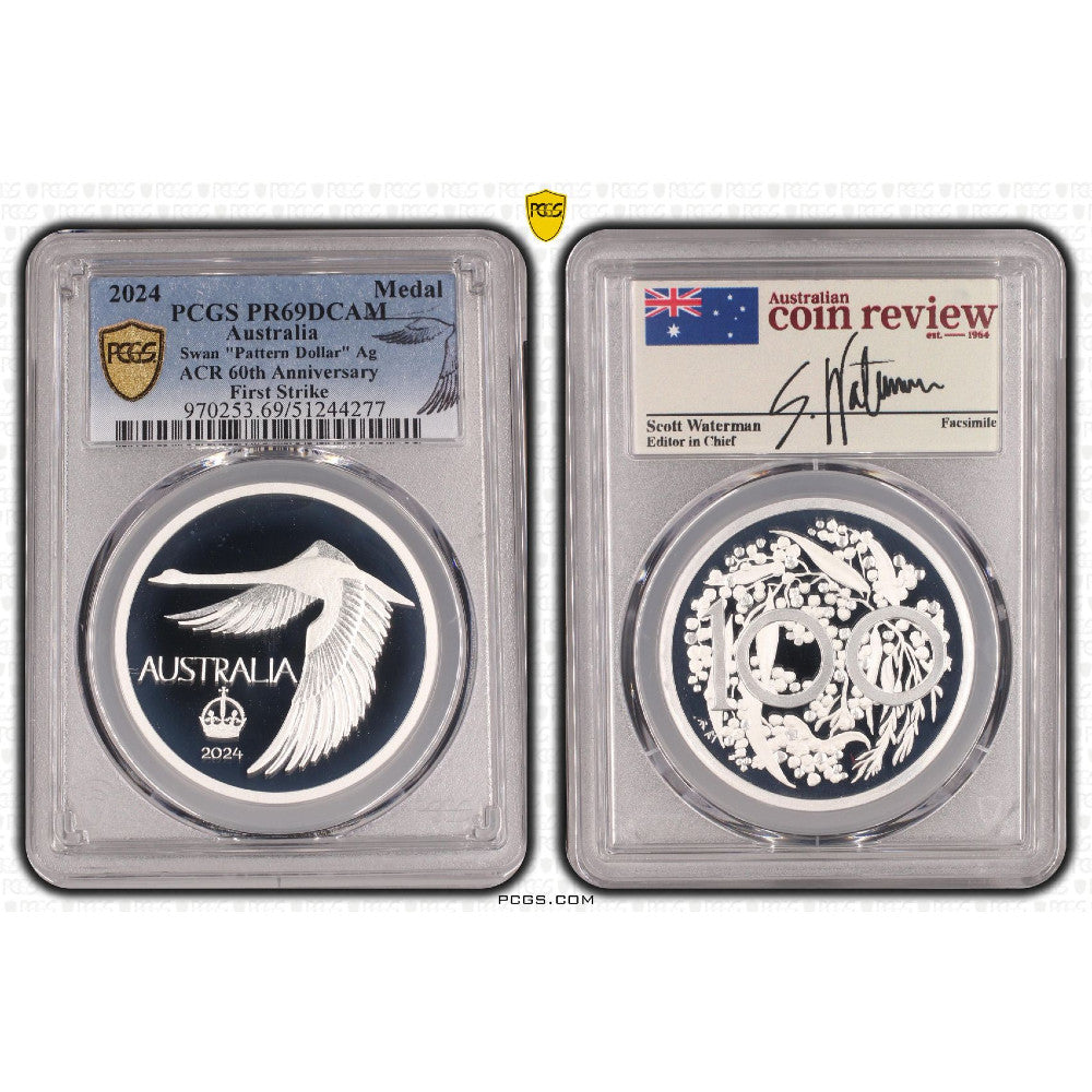 2024 ACR Swan Silver Proof "Pattern Dollar" - First Strike - PR69DCAM #51244277