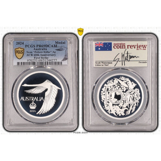 2024 ACR Swan Silver Proof "Pattern Dollar" - First Strike - PR69DCAM #51244277