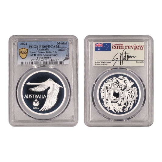 2024 ACR Swan Silver Proof "Pattern Dollar" - First Strike - PR69DCAM #51244277