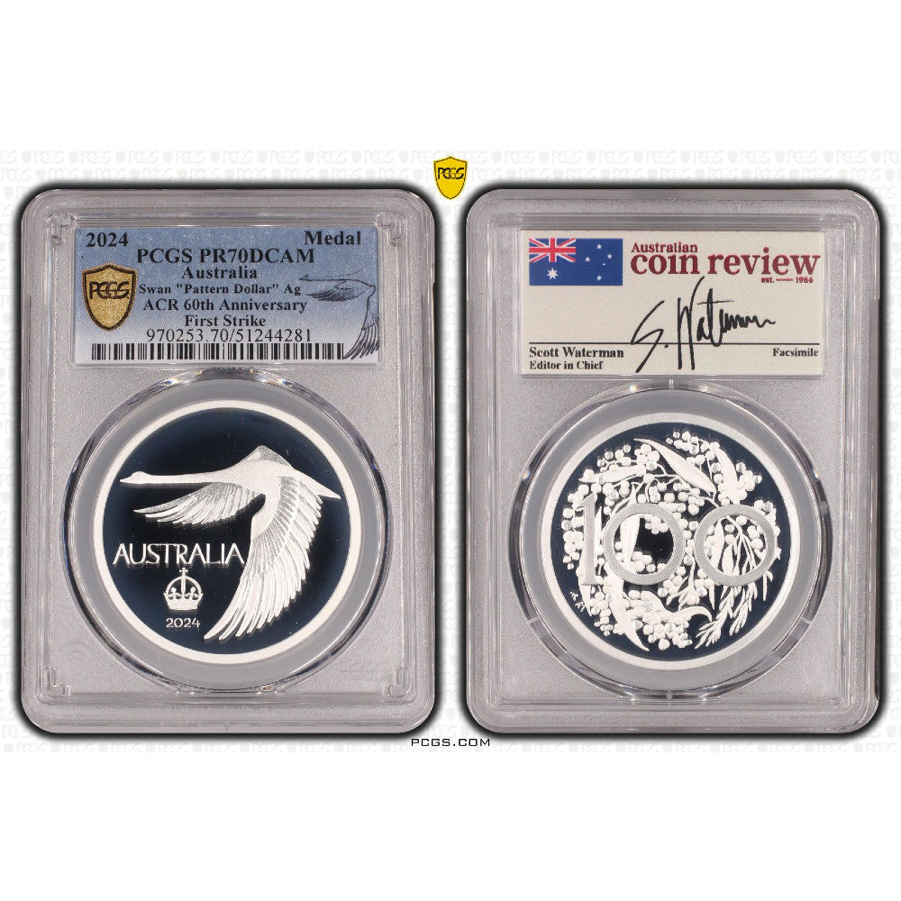 2024 ACR Swan Silver Proof "Pattern Dollar" - First Strike - PR70DCAM #51244281