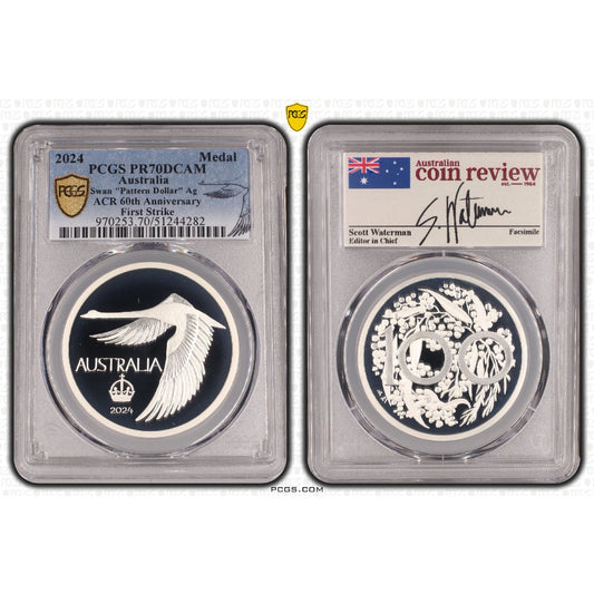 2024 ACR Swan Silver Proof "Pattern Dollar" - First Strike - PR70DCAM #51244282