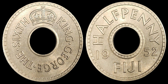 1952 Fiji - ½ Penny - Uncirculated