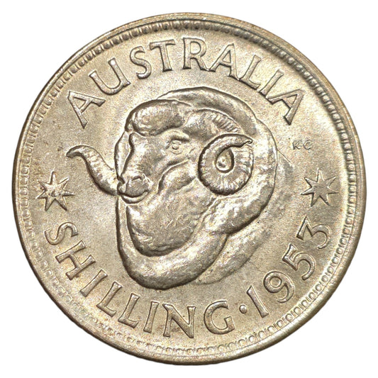 1953 Australian Shilling - Extremely Fine