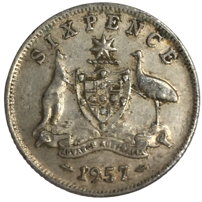 1957 Australian Sixpence