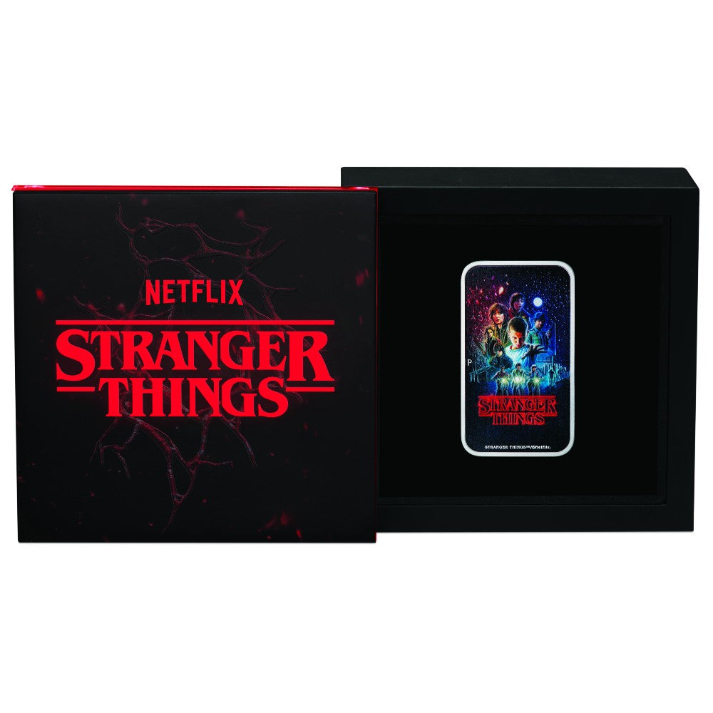 2026 1oz Silver Coloured Rectangular Coin - Stranger Things Season 1