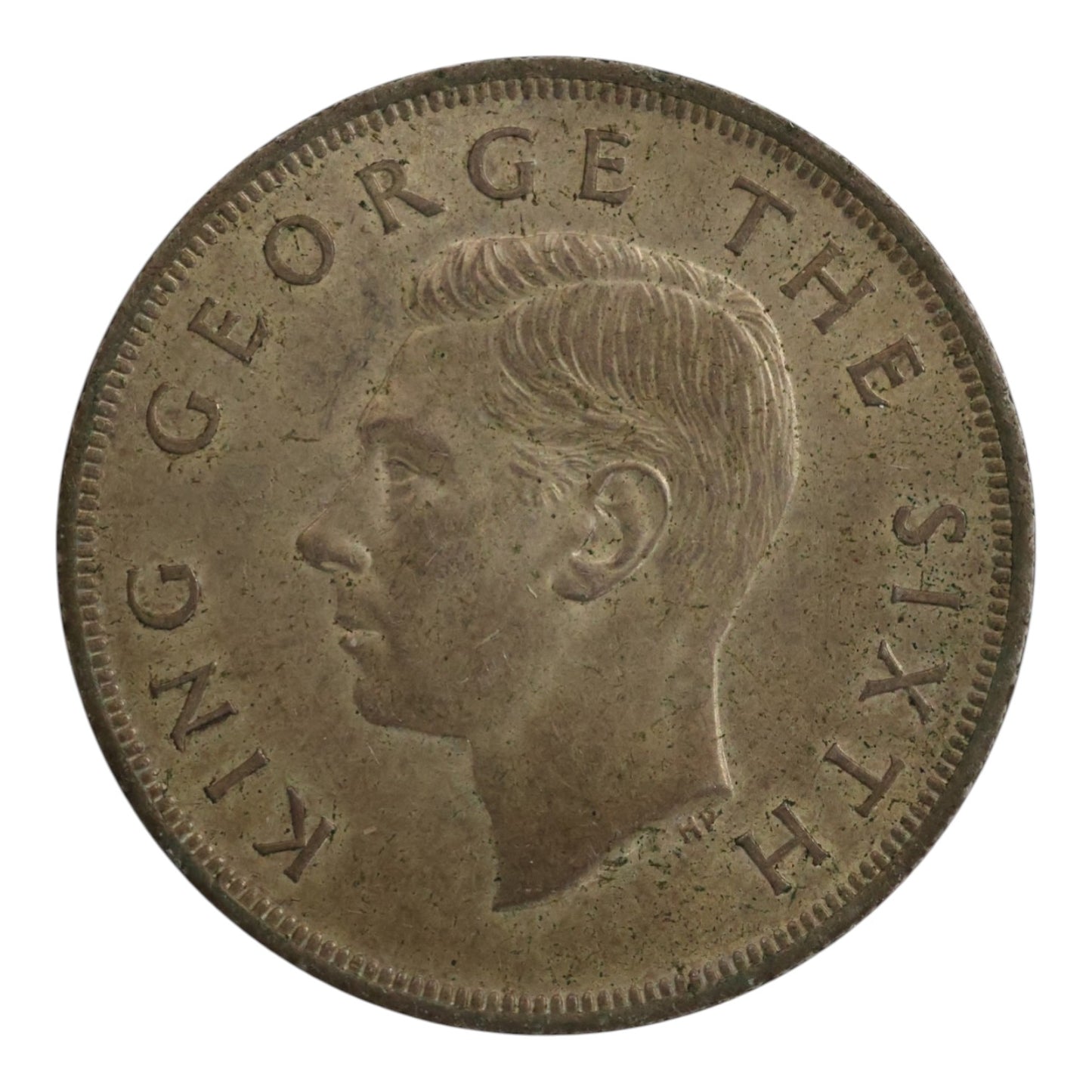 1949 New Zealand Crown - Royal Visit - Uncirculated (Verdigris)