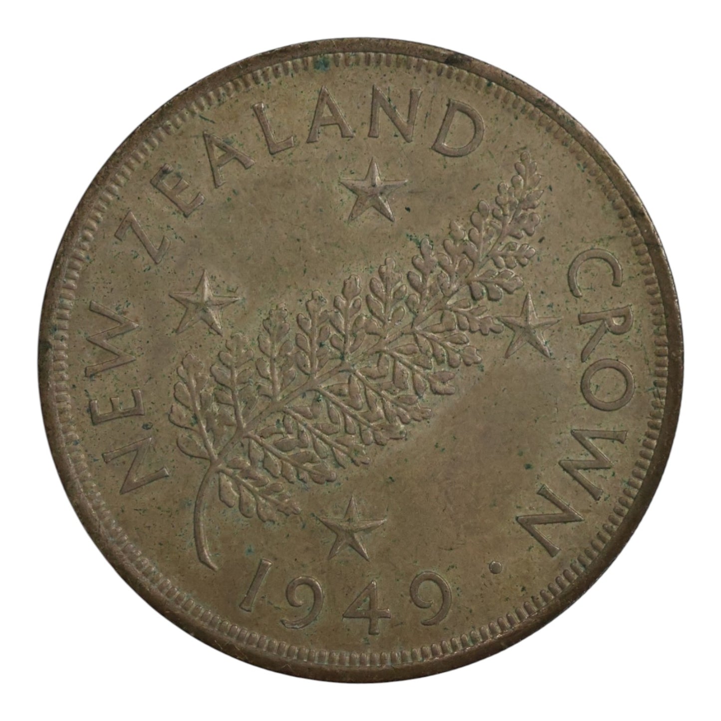 1949 New Zealand Crown - Royal Visit - Uncirculated (Verdigris)