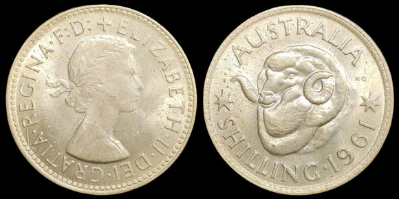 1961 Australian Shilling - Extremely Fine