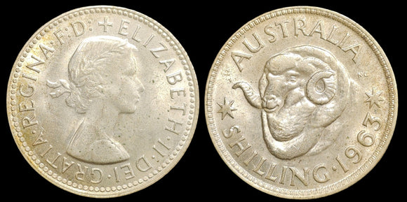 1963 Australian Shilling - Extremely Fine