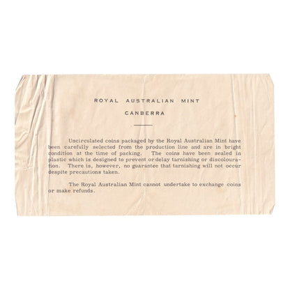 1966 Mint Set - 'Australian Decimal Currency First Issue 1966' - Reserve Bank Wallet (Black)