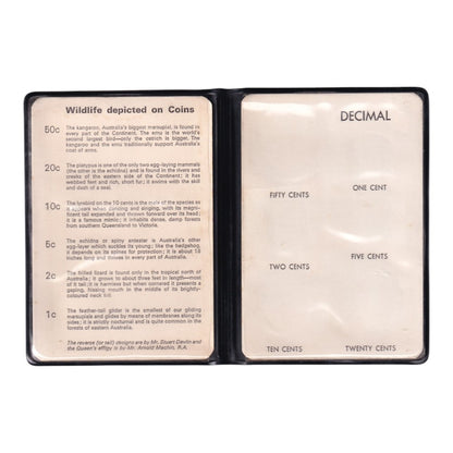 1966 Mint Set - 'Australian Decimal Currency First Issue 1966' - Reserve Bank Wallet (Black)