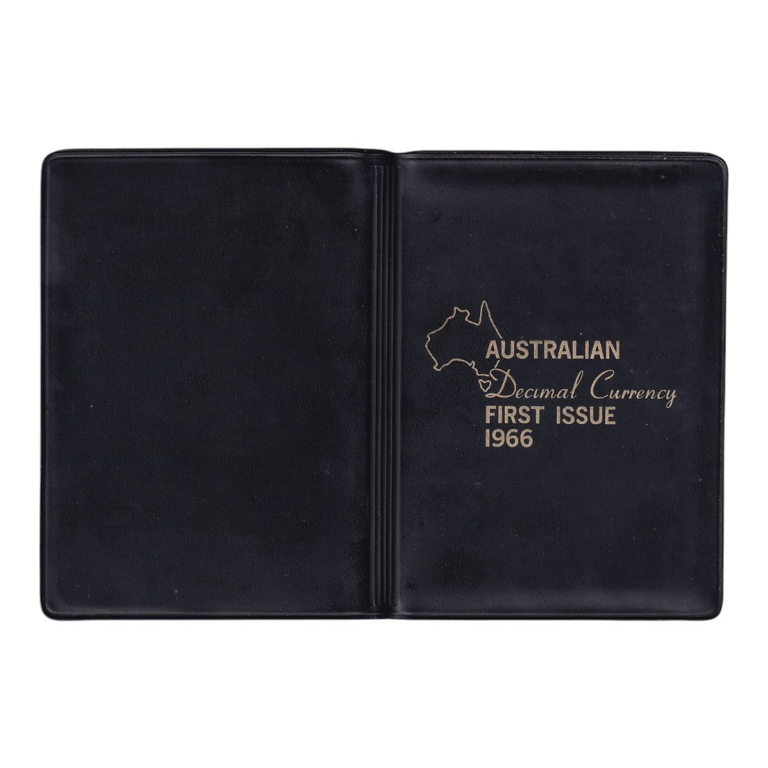 1966 Mint Set - 'Australian Decimal Currency First Issue 1966' - Reserve Bank Wallet (Black)