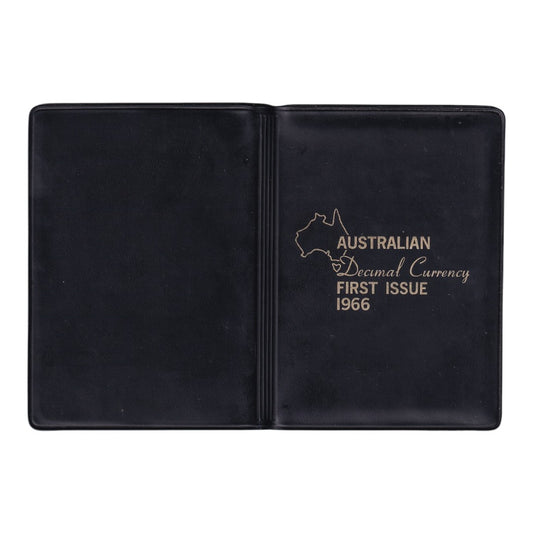 1966 Mint Set - 'Australian Decimal Currency First Issue 1966' - Reserve Bank Wallet (Black)