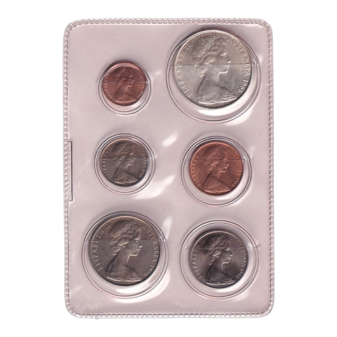 1966 Mint Set - 'Australian Decimal Currency First Issue 1966' - Reserve Bank Wallet (Black)