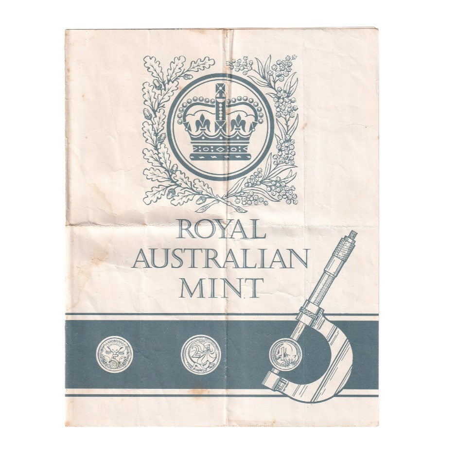 1966 Mint Set - 'Australian Decimal Currency First Issue 1966' - Reserve Bank Wallet (Black)