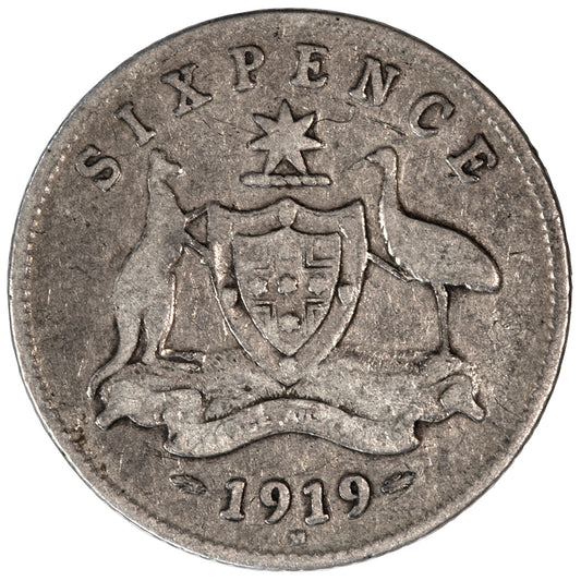 1919 Australian Sixpence