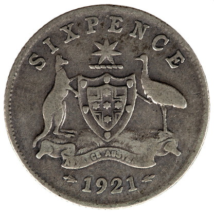 1921 Australian Sixpence