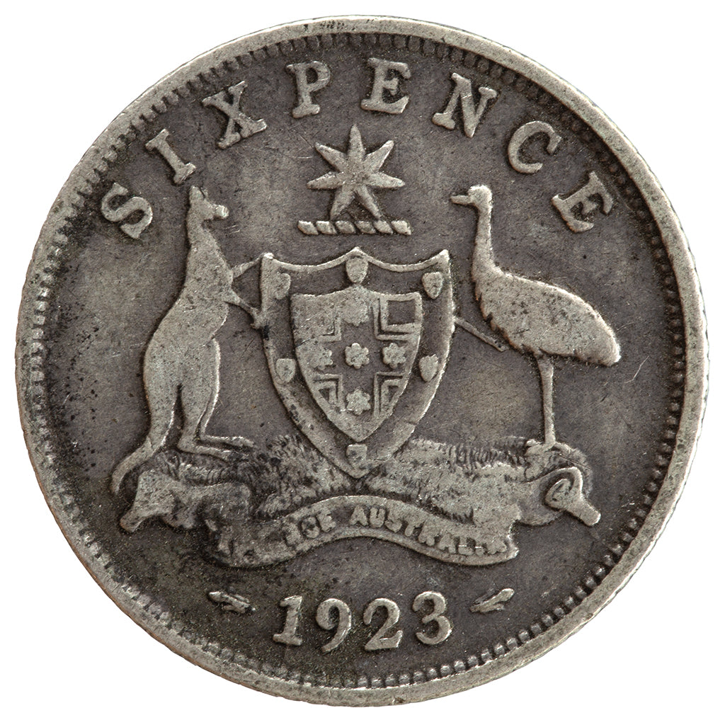 1923 Australian Sixpence