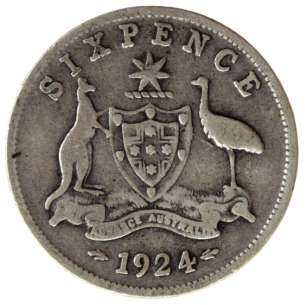 1924 Australian Sixpence