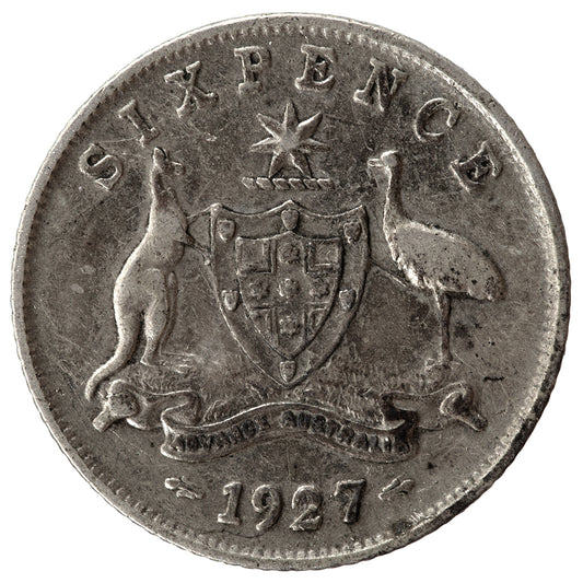 1927 Australian Sixpence