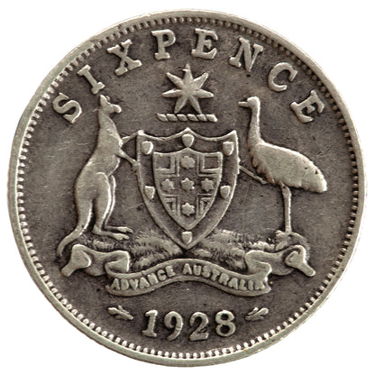 1928 Australian Sixpence