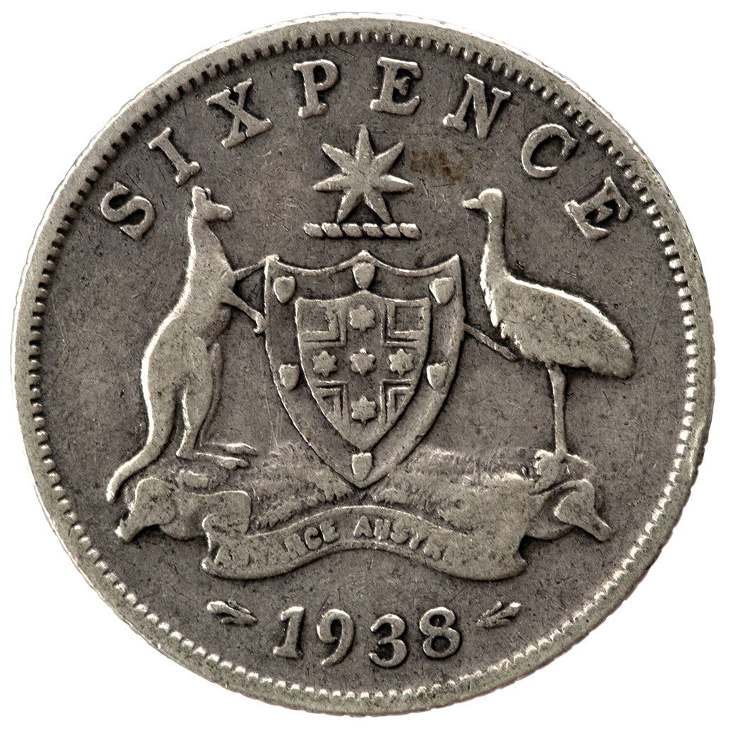 1938 Australian Sixpence