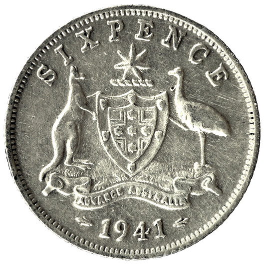 1941 Australian Sixpence