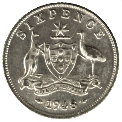 1948 Australian Sixpence