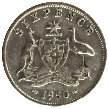 1950 Australian Sixpence