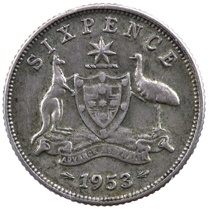 1953 Australian Sixpence