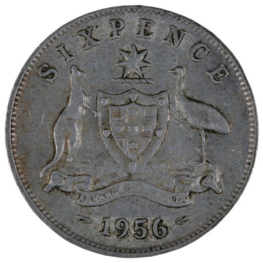 1956 Australian Sixpence