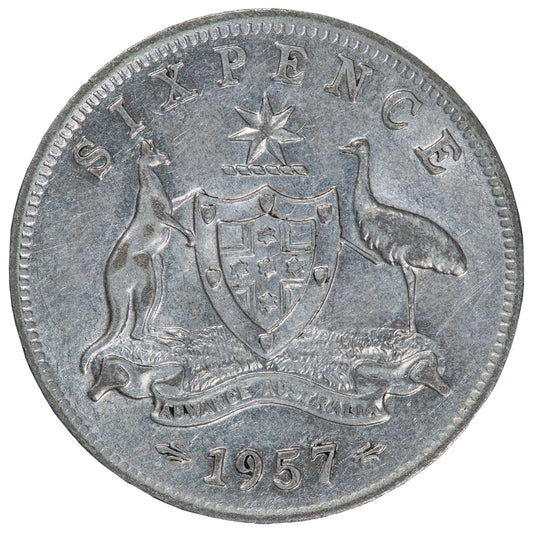 1957 Australian Sixpence