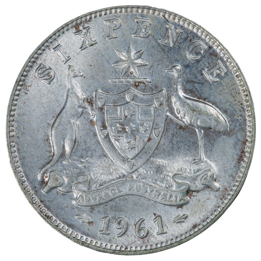 1961 Australian Sixpence