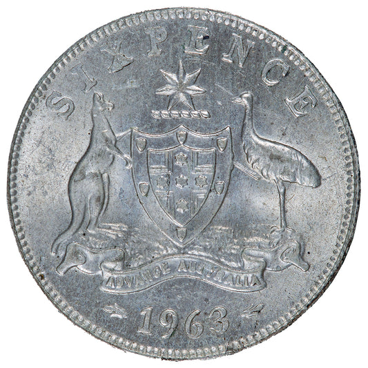 1963 Australian Sixpence - Very Fine