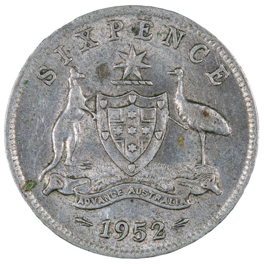 1952 Australian Sixpence