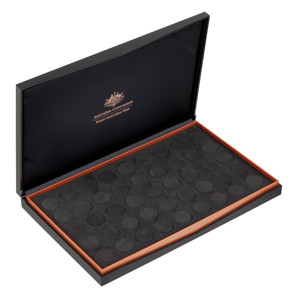 Presentation case for 45 x $2 Proof Coin in Capsules