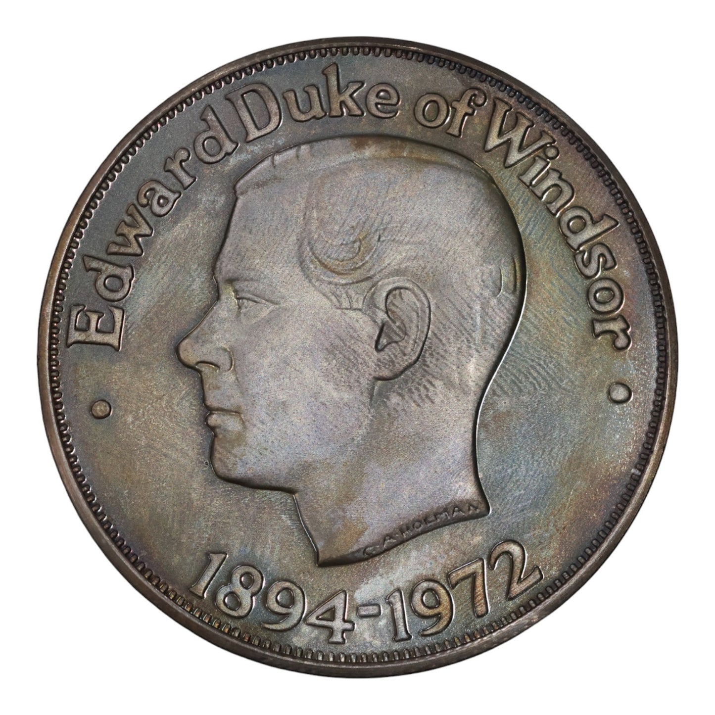 1972 United Kingdom - Edward Duke of Windsor - Sterling Silver Commemorative Medal