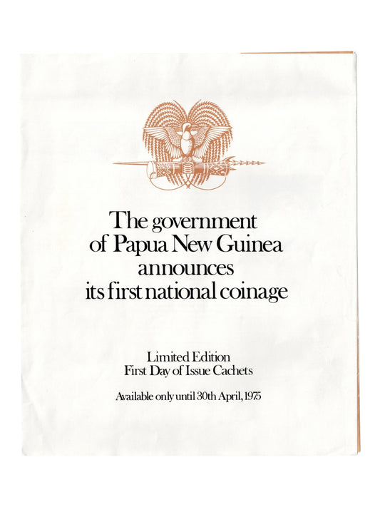 1975 Papua New Guinea - Limited Edition Proof Coins in First Day of Issue Cachets
