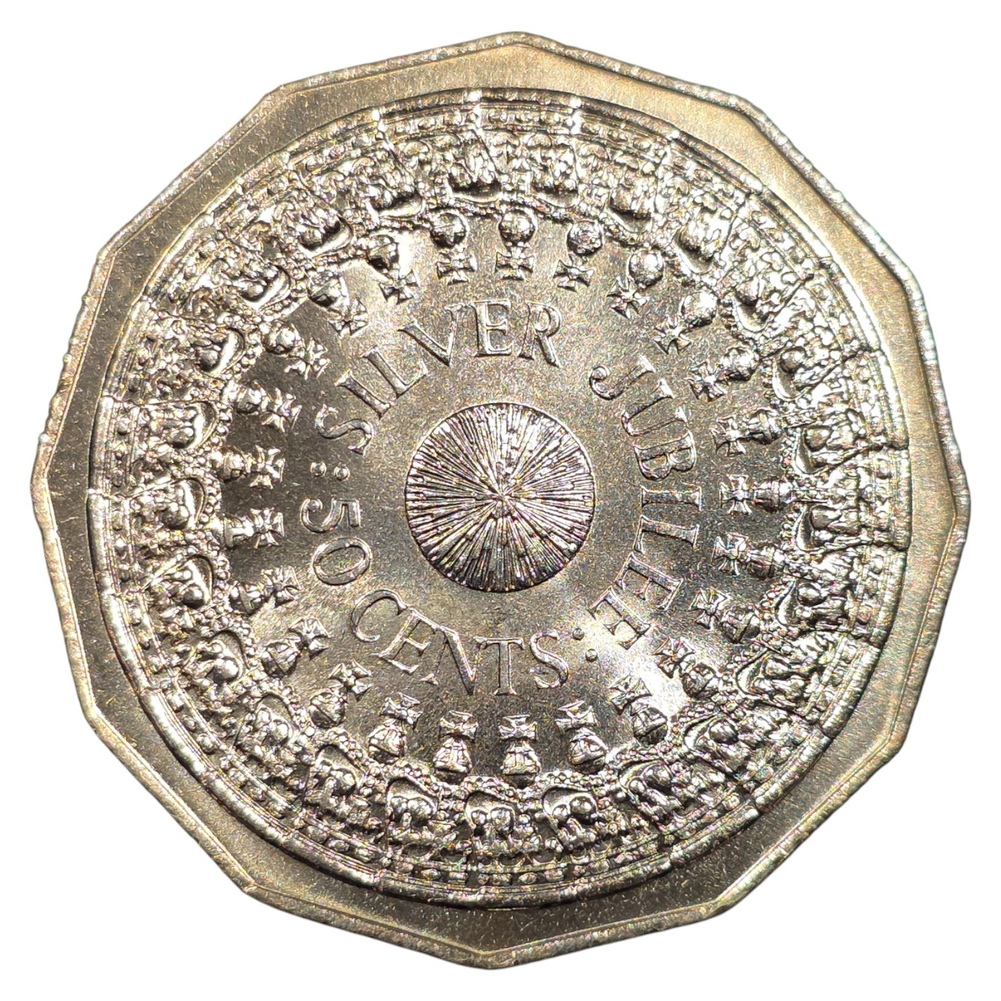 1977 50c Coin - Silver Jubilee of Queen Elizabeth II - Uncirculated