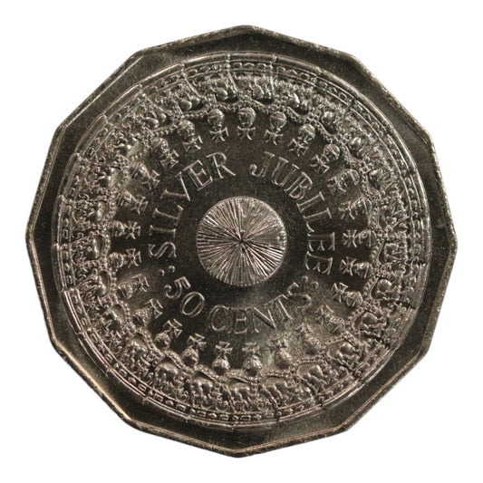 1977 50c Coin - Silver Jubilee of Queen Elizabeth II - Uncirculated