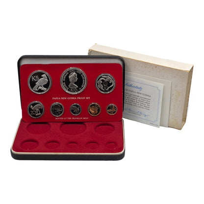 1977 Papua New Guinea - Silver Proof Set - Franklin Mint
