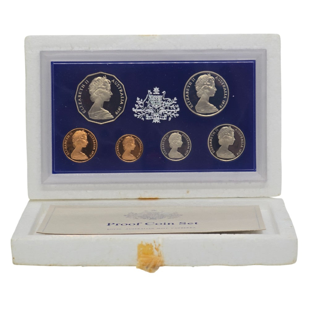 1979 Royal Australian Mint 6 Coin Proof Set - With 'Double Bar' Variety