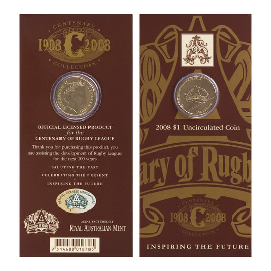 2008 $1 Coin - Centenary of Rugby