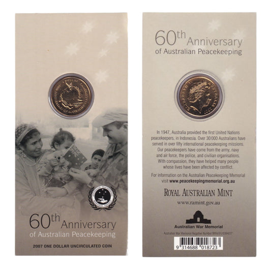 2007 $1 Coin - 60th Anniversary of Australian Peacekeeping