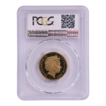 2003 $1 Coin - PR67DCAM - Australia's Volunteers (Colourised)